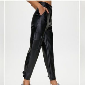 Aritzia Vegan Leather Modern Cargo Pant